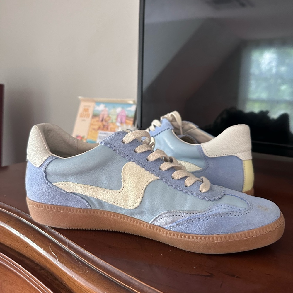 Dolce Vita Blue and Cream Sneakers